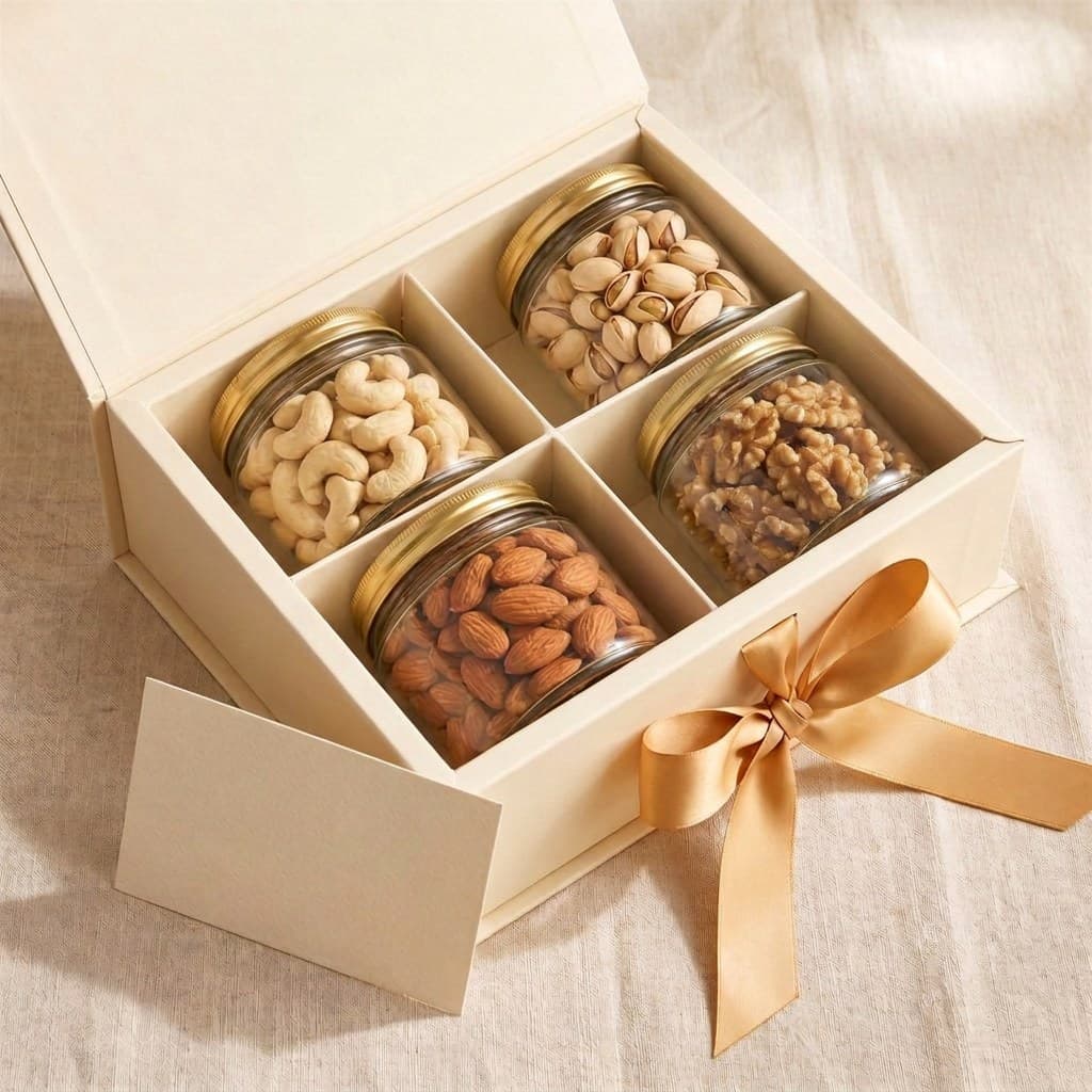Dry Fruit Jar Gift Box 1 kg (Kaju, Badam, Pista, Akhrot)
