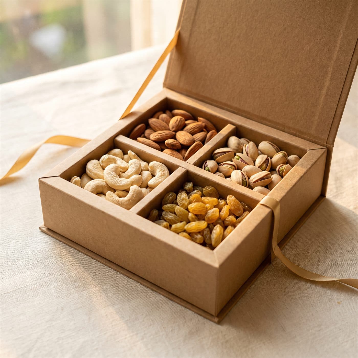 Classic Dry Fruit Gift Box (4-in-1)